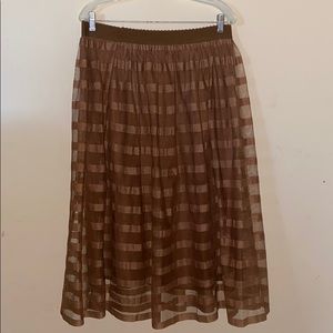 Mesh brown skirt